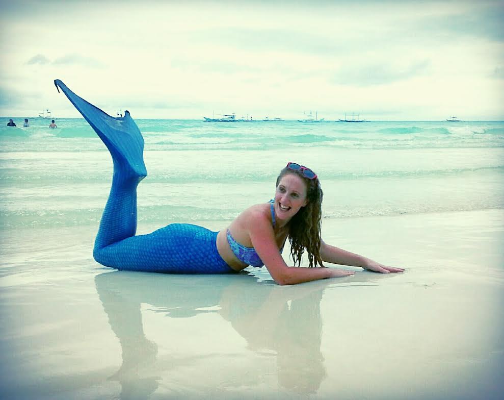 mermaid posing boracay