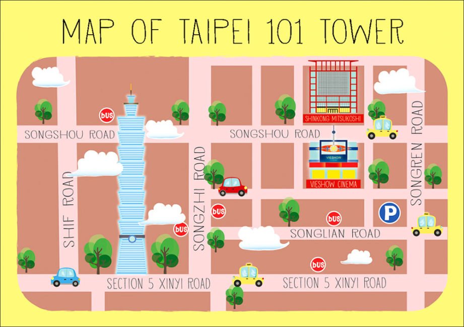 maps of taipei 101 taiwan